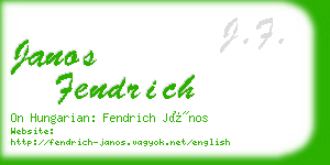 janos fendrich business card